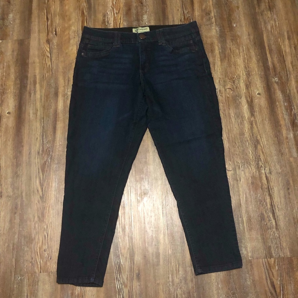 Democracy Jeans Women's 14 Ab Technology Dark Wash Cropped High Rise Denim